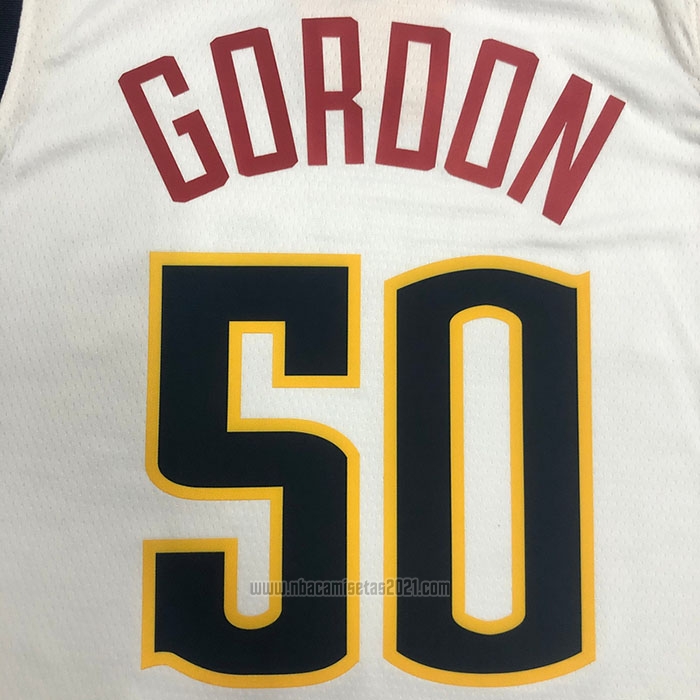 Camiseta Denver Nuggets Aaron Gordon #50 Association 2021 Blanco